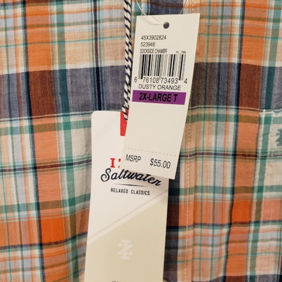 IZOD Big & Tall Saltwater Dockside Chambray - Picture 3 of 4